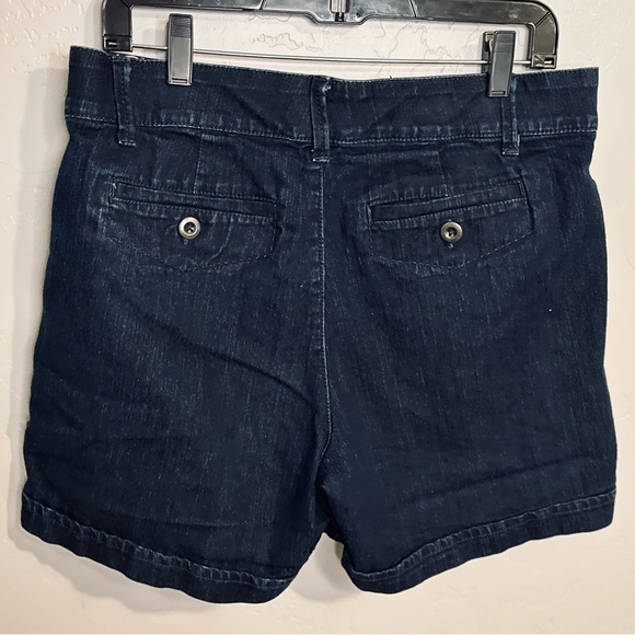 Gloria Vanderbilt Jean Shorts Cuff Stretch Double Button Dark Wash SIZE 10/30 - Picture 5 of 16